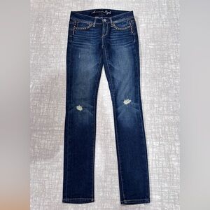 American Eagle Slouchy Skinny studded jeans Size 00